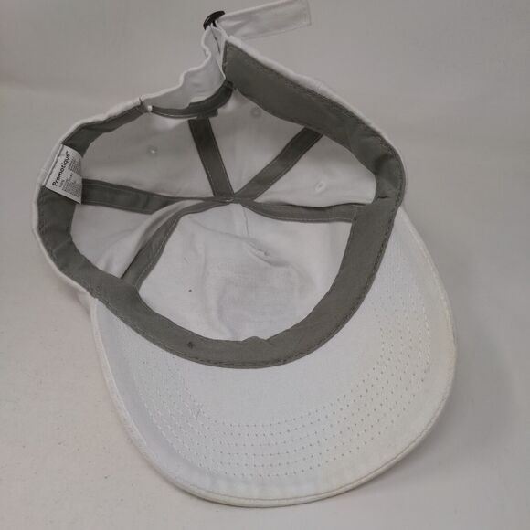 US Med Savers Slideback Hat White One Size Adjustable Vented Hole Promotique - Picture 6 of 7